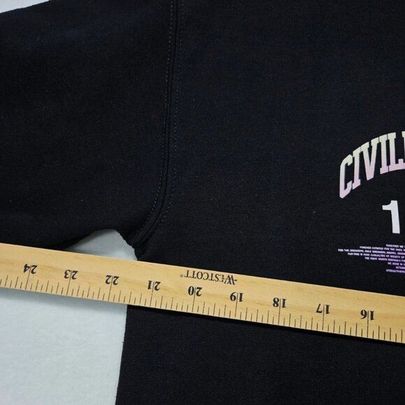 Civil Regime Sweatshirt Unisex Black Medium 206 Blooming‎ Through Chaos Crewneck - Picture 8 of 10